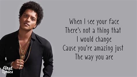 bruno mars just the way you are lyrics.